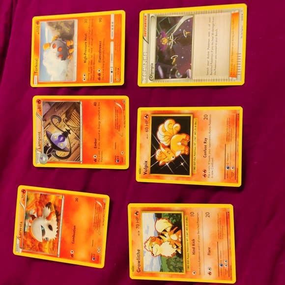 18 POKEMON cards fire Charmander Growlithe Vulpix fennekin - Picture 4 of 5